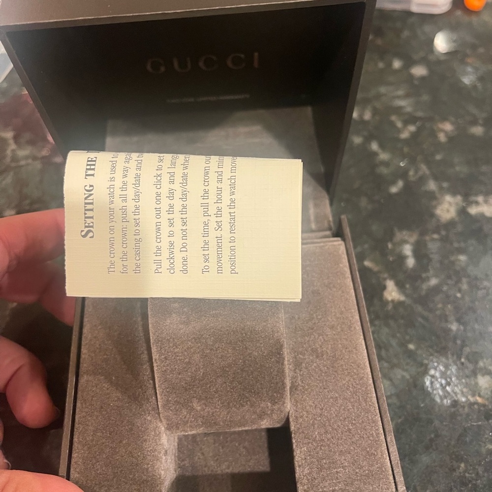 Authentic Gucci Dark Brown EMPTY watch/jewelry Box - image 4